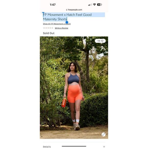 FP Movement x Hatch Feel Good Maternity Shorts - Picture 1 of 4